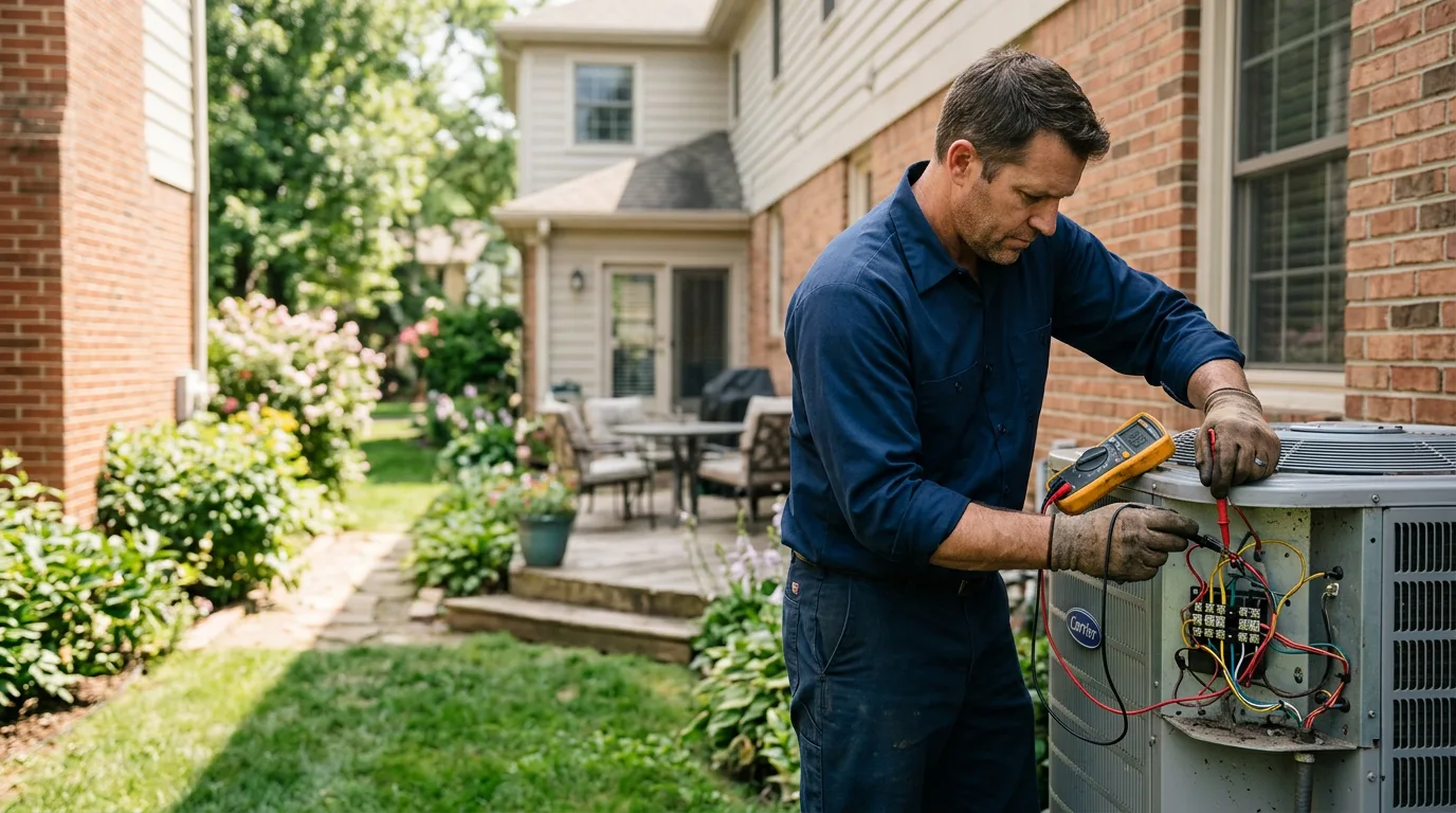 HVAC technician working near Elyria, NE